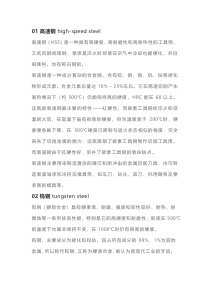 高速钢和钨钢的区别