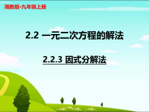 《2.2.3因式分解法》PPT课件1-九年级上册数学湘教版