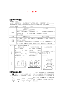 《3.1 投影》导学案-九年级下册数学湘教版