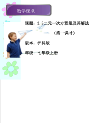 《二元一次方程组》PPT课件1-七年级上册数学沪科版
