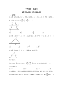 中考数学一轮复习《图形的相似》课时跟踪练习（含答案）