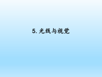 小学科学湘科版五年级下册第三单元第5课《光线与视觉》课件（2023春）