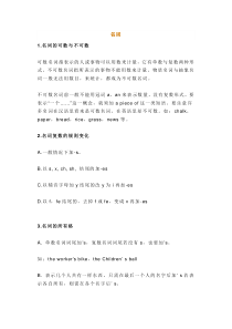 初一英语上册：6大词性