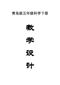 小学科学青岛版六三制五年级下册全册教案（2023春）
