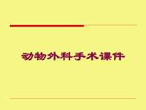 动物外科手术课件培训课件