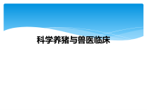 科学养猪与兽医临床课件