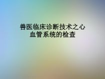 兽医临床诊断技术之心血管系统的检查课件