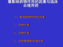 兽医药理学__影响药物作用的因素与临床合理用药课件