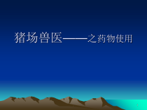 猪场兽医之药物使用课件