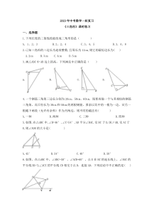 2023年中考数学一轮复习《三角形》课时练习（含答案）
