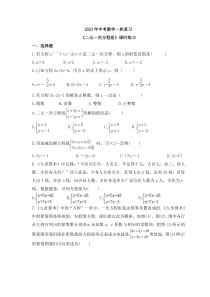 2023年中考数学一轮复习《二元一次方程组》课时练习（含答案）