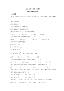 2023年中考数学一轮复习《因式分解》课时练习（含答案）