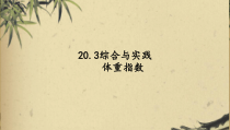 《20.3 综合与实践 体重指数》PPT课件1-八年级下册数学沪科版