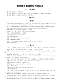 高中英语高考邀请信专项复习（万能句型+写作模板+真题）