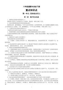 初中道德与法治部编版八年级下册重要知识点整理（问答形式）