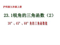 《特殊角的三角函数值》PPT课件4-九年级上册数学沪科版
