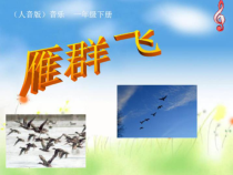 音乐【人音版】一年级下册第3课《演唱 雁群飞》PPT课件1