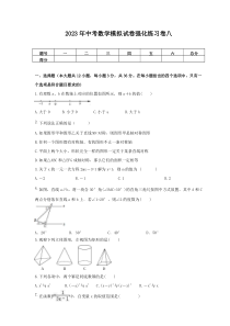2023年中考数学模拟试卷强化练习卷八（含答案）