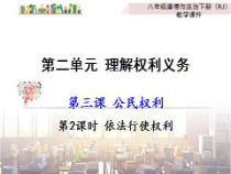 《依法行使权利》PPT课件2-统编五四制八年级下册道德与法治
