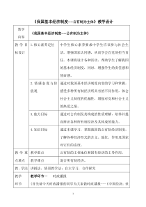 《基本经济制度》教学设计6-统编五四制八年级下册道德与法治