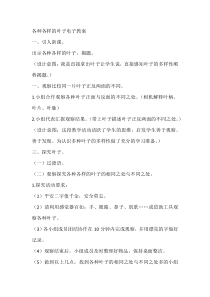 科学【人教鄂教版】一年级下册1《各种各样的叶》教学设计3