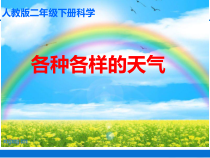科学【人教鄂教版】二年级下册1《各种各样的天气》PPT课件（共18页）