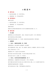 科学【2020新鄂教版】三年级下册6《根 茎 叶》示范教案1