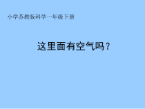 科学【苏教版】小学一年级下册第八课《这里面有空气吗》PPT课件3