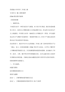 科学【苏教版】二年级上册《专项学习 像工程师那样》教学设计6