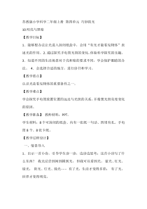 科学【苏教版】二年级上册第10课《明亮与黑暗》教学设计3