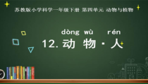 科学【苏教版】一年级下册第十二课《动物•人》PPT课件3