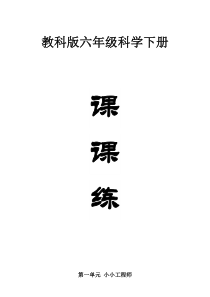 小学科学教科版六年级下册全册课课练习题（2023春）（附参考答案）