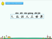 科学【湘科版】二年级下册5.1《认识人工世界》PPT课件1（共12页）