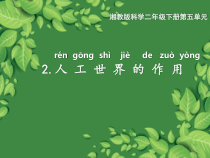 科学【湘科版】二年级下册5.2《人工世界的作用》PPT课件3（共15页）