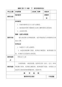 科学【湘科版】六下《灿烂星空》教案 (7)