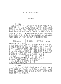 科学【2020新湘教版】三年级下册第二单元《水的三态变化》单元概述