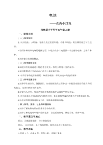 科学【湘科版】五年级上册《电池——点亮小灯泡》教案