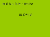 科学【湘科版】五年级上册《滑轮兄弟》PPT课件 (2)