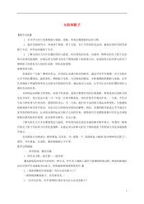科学【湘科版】五年级下册《太阳与影子》教案23