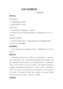 科学【湘科版】五年级下册《无处不在的微生物》教案 (6)