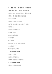 安全工作中的80种危险行为