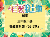 科学【2020新粤教版】三年级下册4《百变的土壤》ppt课件