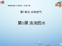 科学【粤科版】一年级下册第1课《清清的水》PPT课件2