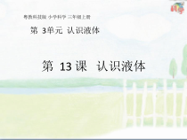 科学【粤教粤科版】三年级上册第13课《认识液体》PPT课件(共13页)