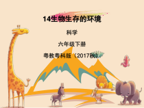 科学【2020新粤教版】六年级下册14《生物生存的环境》ppt课件
