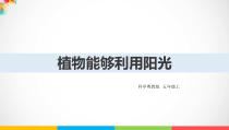 科学【2020新粤教版】五年级上册1.7《植物能够利用阳光》ppt课件