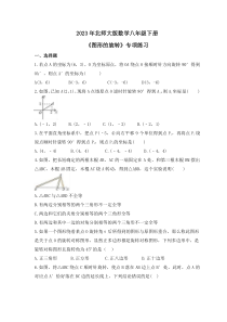 2023年北师大版数学八年级下册《图形的旋转》专项练习(含答案)