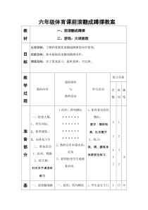 体育【人教版】五至六年级《2.跳上成蹲撑，起立，挺身跳下考核》教学设计5