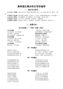 高中语文2023高考高分作文写作指导（拟题方法+分论点写法+段落写法）