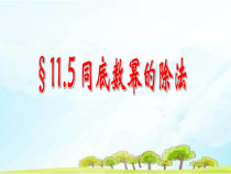 《11.5 同底数幂的除法》PPT课件1-七年级下册数学青岛版